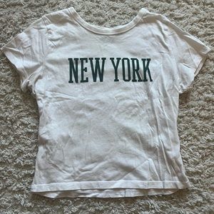 hollister new york crop tee
